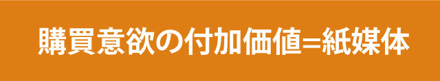 購買意欲の付加価値＝紙媒体